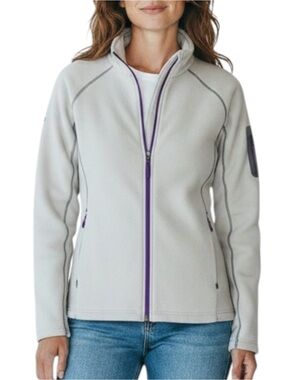 MARMOT Polartec Jacket in Gray w/ Purple Accents Size Large